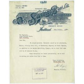 Seagar Brothers Limited letterhead