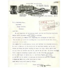 The Southland Coal Company Limited letterhead