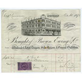 Brown Ewing and Company billhead