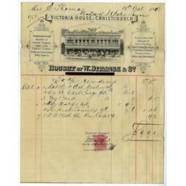 W. Strange and Company billhead