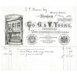 G. & T. Young, Dunedin, billhead