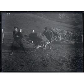 Reconstruction of miners delivering their own coal supplies