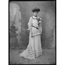 Young woman holding a scroll