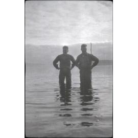 Two men wading, Deep Stream