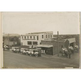 J.R. Brown Bakery, vehicles and staff on Hillside Road