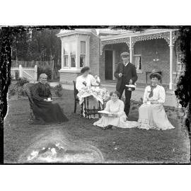 Tea party on lawn