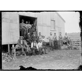 Group outside woolshed