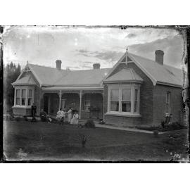 Group outside house