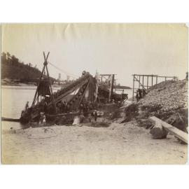 Gold dredge on the Buller River