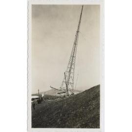 Mast almost erected