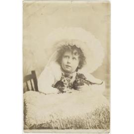 Elsie Annie Price with kittens