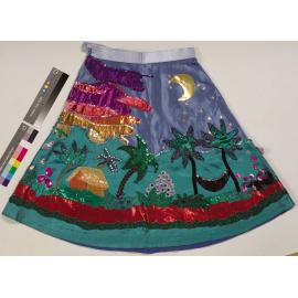 Embroidered skirt made and worn by Louise Sutherland