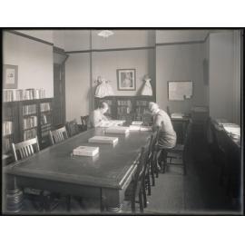 Library or reading room at Studholme Hall, School of Home Science