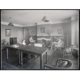 Library or reading room at Studholme Hall, School of Home Science