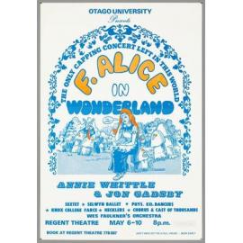 "Otago University Presents The only capping concert left in this world F. Alice in Wonderland" 