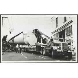 Truck with silo outside Laurenson's Bakery, Highgate, looking south