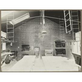 Laurenson's Bakery interior, opposite end to mixer, showing two ovens