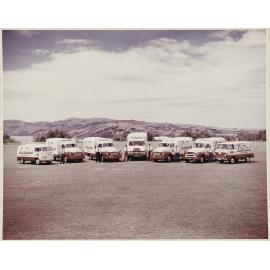 Laurenson's Bakery vehicle fleet and drivers at Robin Hood Park