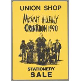 "Union Shop Mutant Hillbilly Orientation 1990 Stationery Sale"
