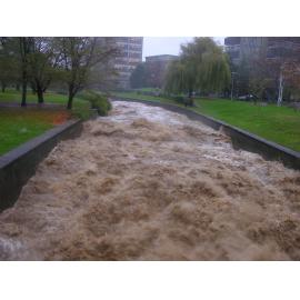 The Leith in flood
