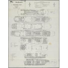 "Shaw Savill Line s.s. "Northern Star" One-class Tourist"