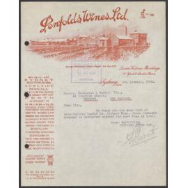Penfolds Wines Limited letterhead