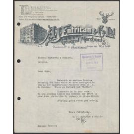 A.J. Entrican and Company letterhead
