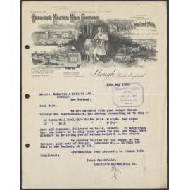 Horlick's Malted Milk Company letterhead