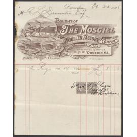 Mosgiel Woollen Factory Company billhead