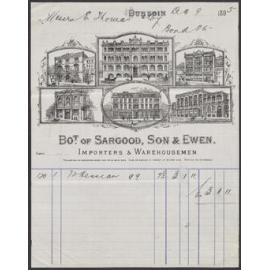 Sargood, Son and Ewen billhead