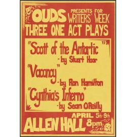 "OUDS presents for Writers' Week Three One Act Plays"
