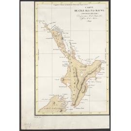 Carte de l'Ile Ika-Na-Mauwi (Nouvelle-Zélande)