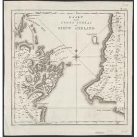 Kaart van Cooks Straat in Nieuw Zeeland