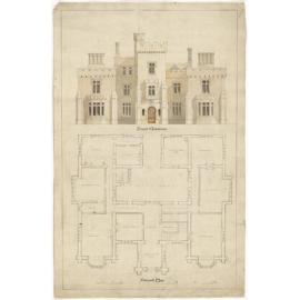 Plan for unidentified castellated residence 