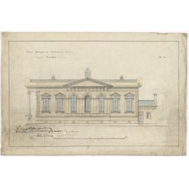 Trinity Presbyterian Church, Timaru, side elevation plan for church building
