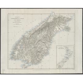 Map of the Provinces of Canterbury and Otago (New Zealand)