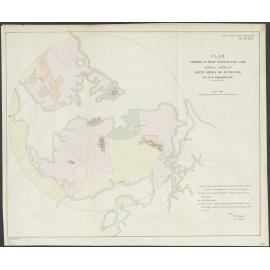 Plan shewing in what manner the land within a radius of seven miles of Auckland has been appropriated