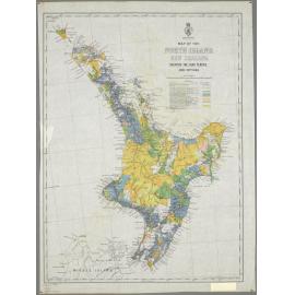 Map of the North Island, New Zealand