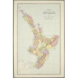 General Map of the North Island, New Zealand
