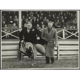 Mabel Howard kicking a rugby ball