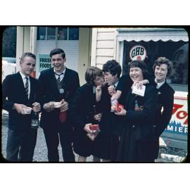 Tokomairiro District High School pupils outside the Tarras store