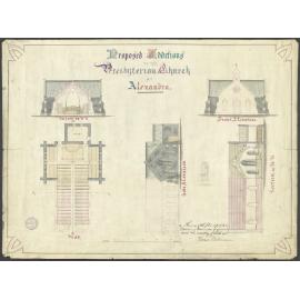 Alexandra Presbyterian Church, plan for additions to church building