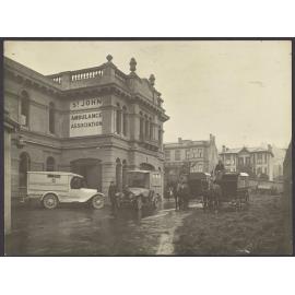 St John Ambulance buildings and ambulances on Harrop Street