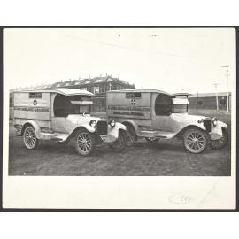 Two early St John Ambulance Association ambulances