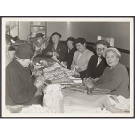 St John Ambulance Association Ladies' Guild members with handcrafts