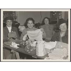 St John Ambulance Association Ladies' Guild members with handcrafts
