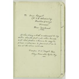 World War I diary of Arthur W. Cargill