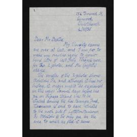 Letter, 4 November 1958, from Anthony Fomison, to Herries Beattie
