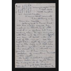 Letter, 6 October 1960, from Vida McKellar Grimshawe, to Herries Beattie