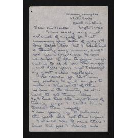 Letter, 7 September 1960, from Vida McKellar Grimshawe, to Herries Beattie